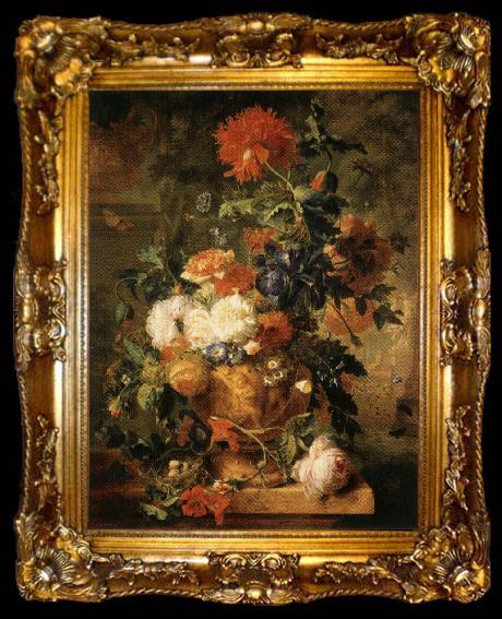 framed  HUYSUM, Jan van Vase of Flowers, ta009-2